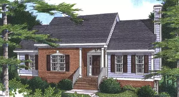 image of colonial house plan 6831
